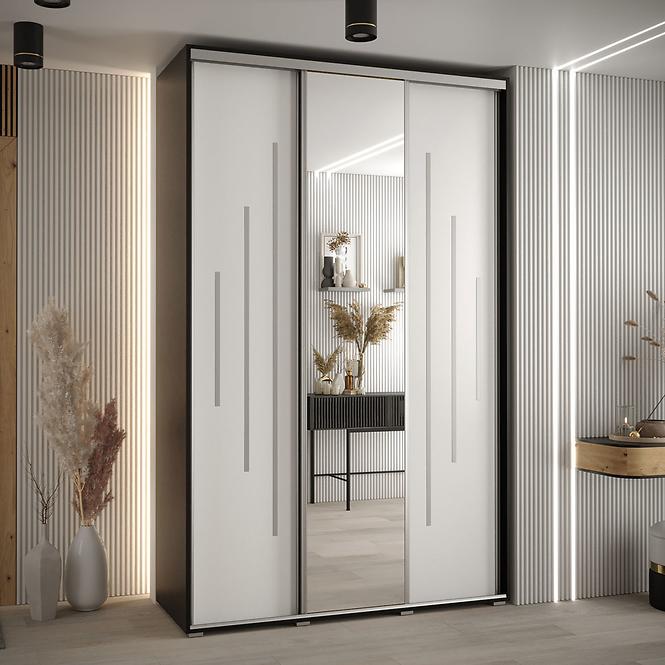 Schrank 45 Canaris 13 160 schwarz/weiß/silver