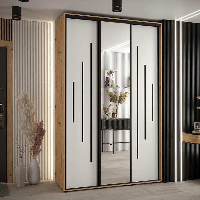 Schrank 45 Canaris 13 180 artisan/weiß/schwarz