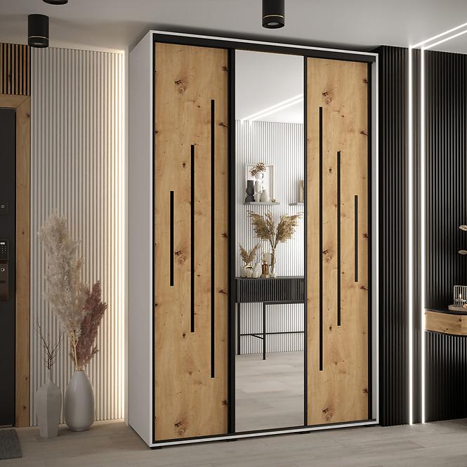 Schrank 45 Canaris 13 180 weiß/artisan/schwarz