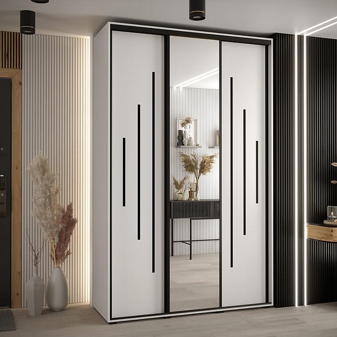Schrank 45 Canaris 13 180 weiß/schwarz