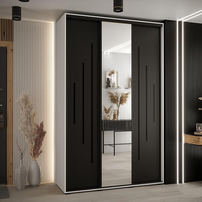 Schrank 45 Canaris 13 180 weiß/schwarz/schwarz