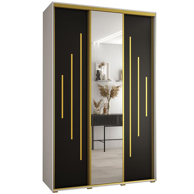 Schrank 45 Canaris 13 180 weiß/schwarz/gold