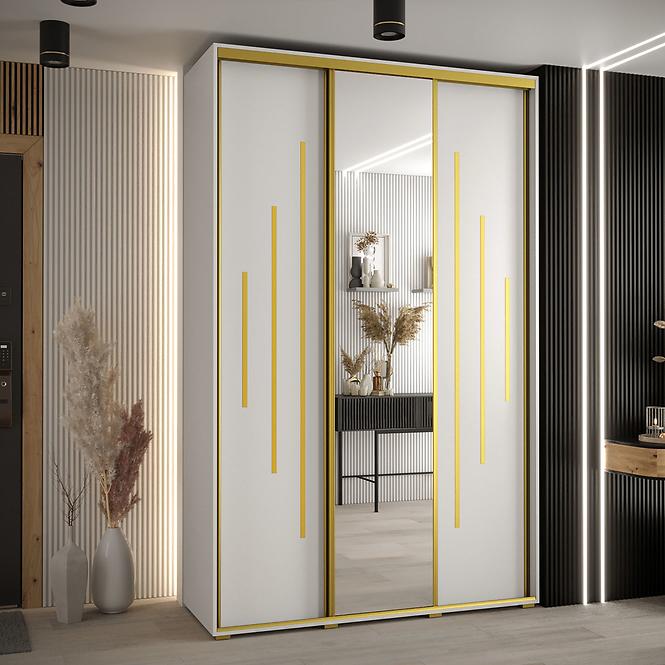 Schrank 45 Canaris 13 180 weiß/gold