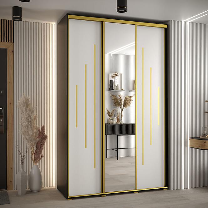 Schrank 45 Canaris 13 180 schwarz/weiß/gold