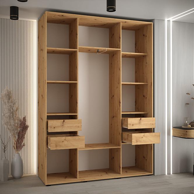 Schrank 45 Canaris 13 180 schwarz/weiß/silver