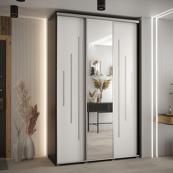 Schrank 45 Canaris 13 180 schwarz/weiß/silver