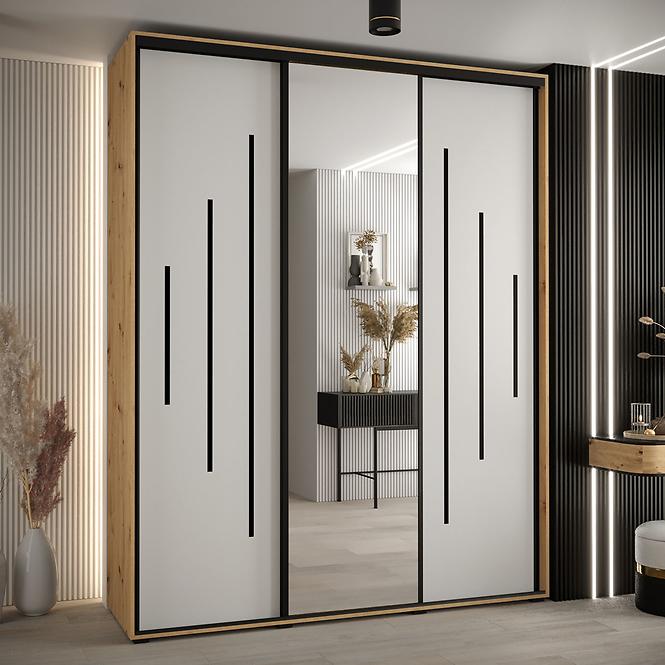 Schrank 45 Canaris 13 190 artisan/weiß/schwarz