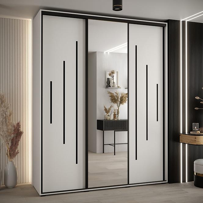Schrank 45 Canaris 13 190 weiß/schwarz