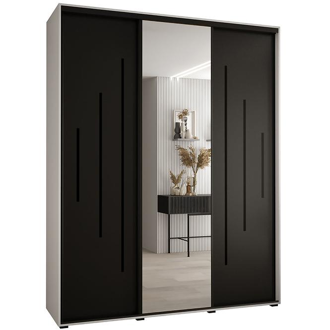 Schrank 45 Canaris 13 190 weiß/schwarz/schwarz
