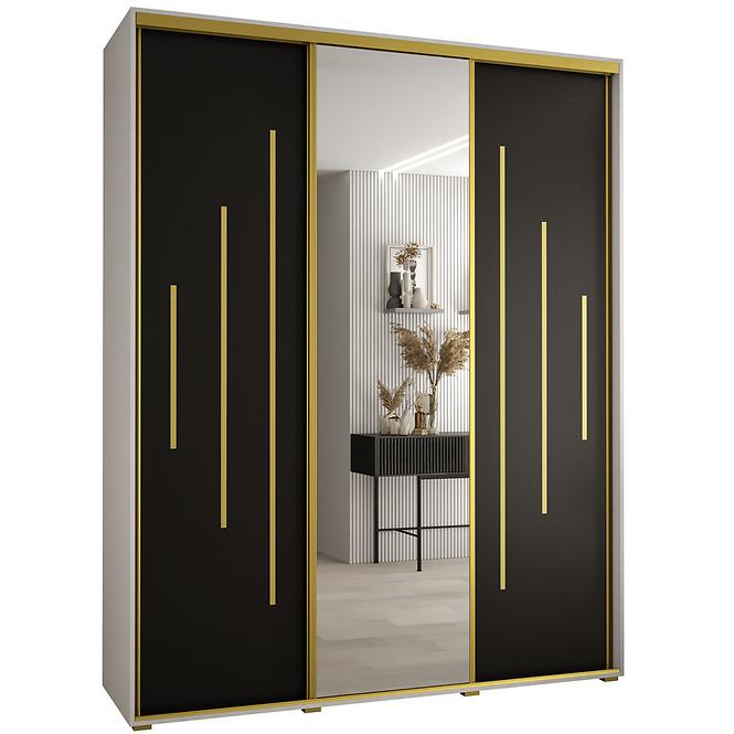 Schrank 45 Canaris 13 190 weiß/schwarz/gold