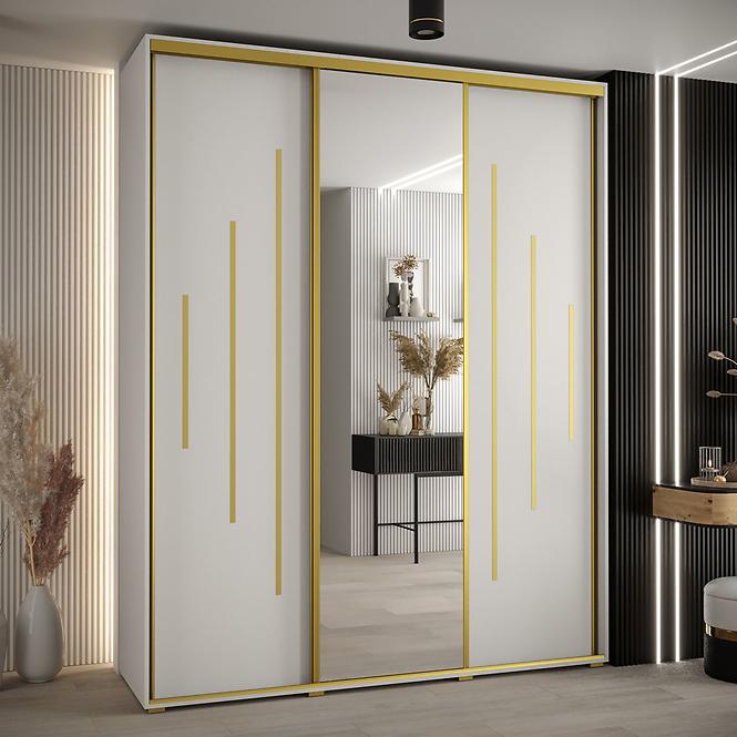 Schrank 45 Canaris 13 190 weiß/gold