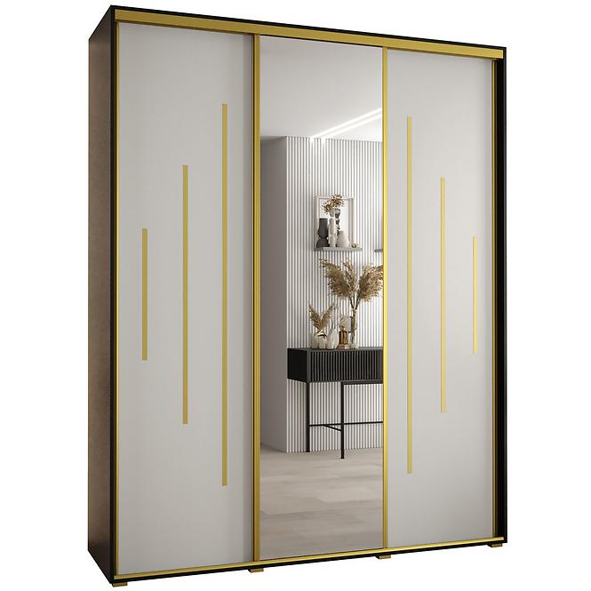 Schrank 45 Canaris 13 190 schwarz/weiß/gold