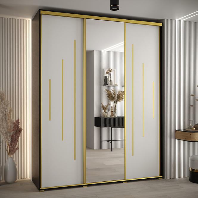 Schrank 45 Canaris 13 190 schwarz/weiß/gold