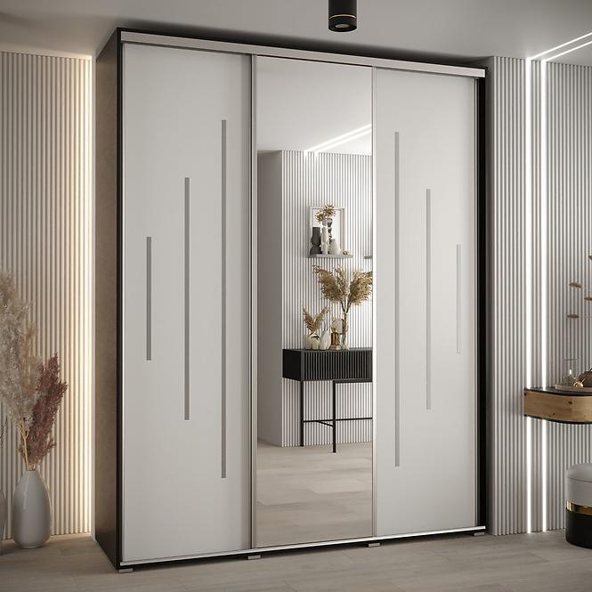 Schrank 45 Canaris 13 190 schwarz/weiß/silver