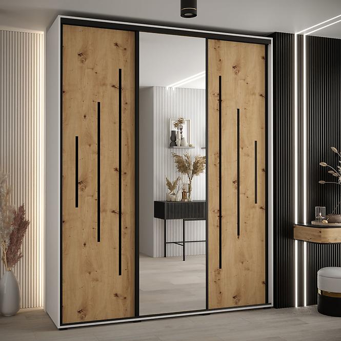 Schrank 45 Canaris 13 200 weiß/artisan/schwarz