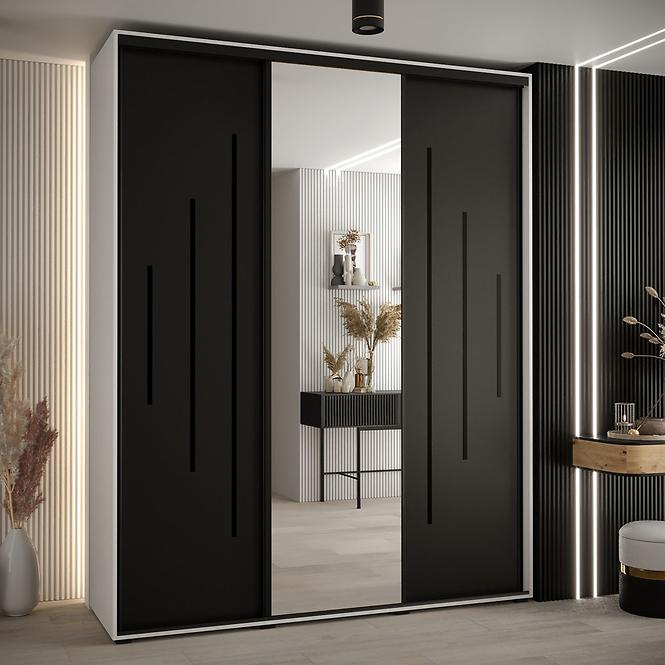 Schrank 45 Canaris 13 200 weiß/schwarz/schwarz