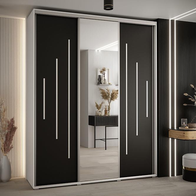 Schrank 45 Canaris 13 200 weiß/schwarz/silver