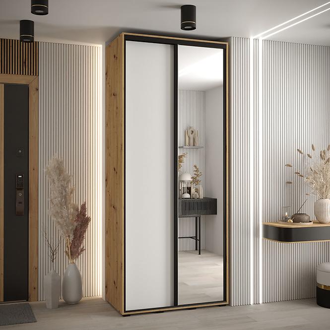 Schrank 45 Canaris 3 110 artisan/weiß/schwarz