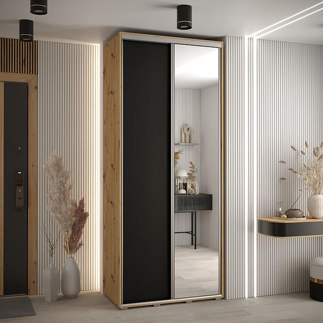 Schrank 45 Canaris 3 110 artisan/schwarz/silver