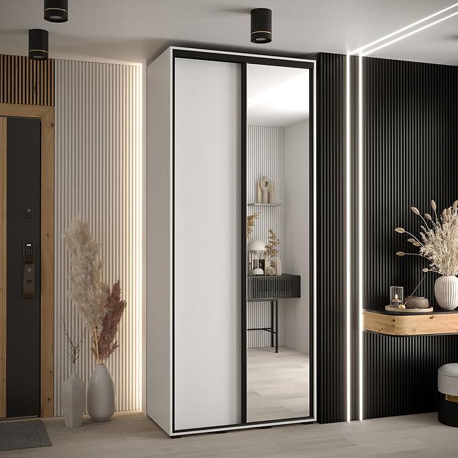 Schrank 45 Canaris 3 110 weiß/schwarz