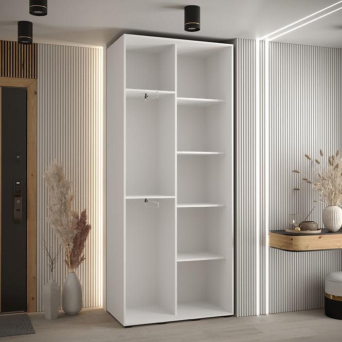 Schrank 45 Canaris 3 110 weiß/schwarz/schwarz