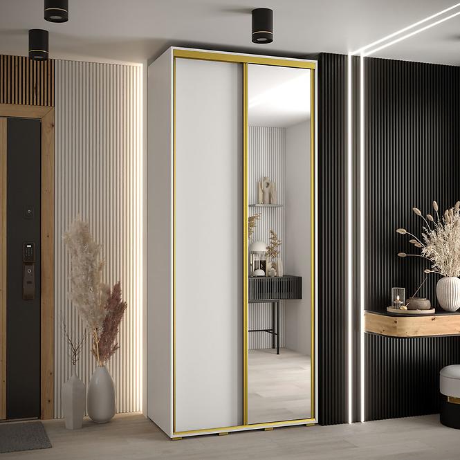 Schrank 45 Canaris 3 110 weiß/gold