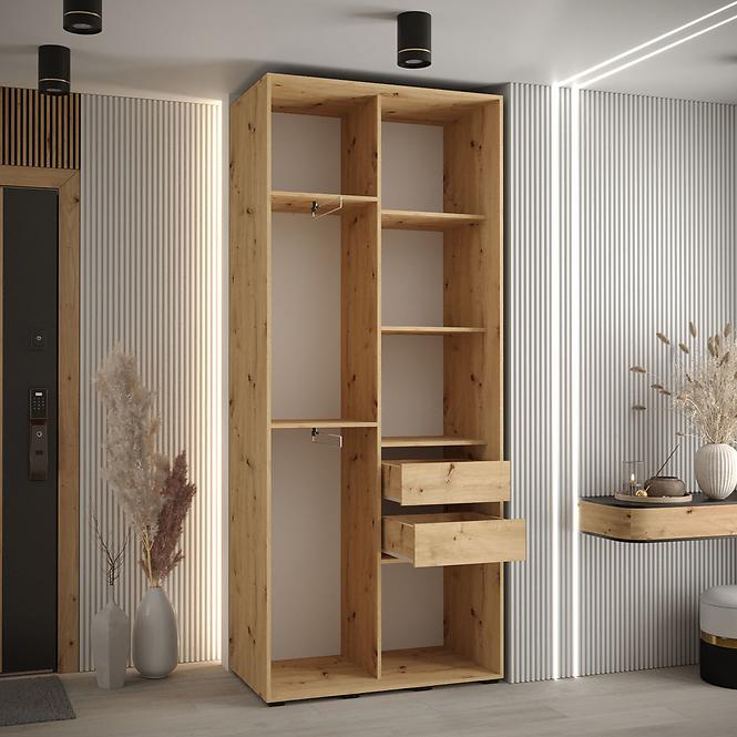 Schrank 45 Canaris 3 110 schwarz/artisan/silver