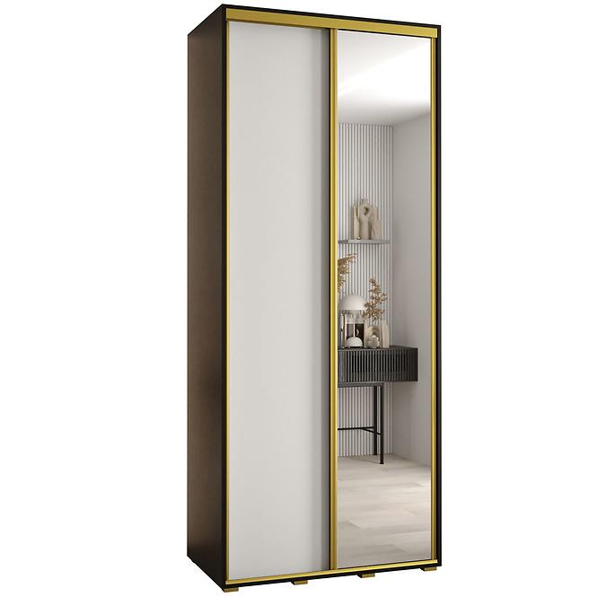 Schrank 45 Canaris 3 110 schwarz/weiß/gold