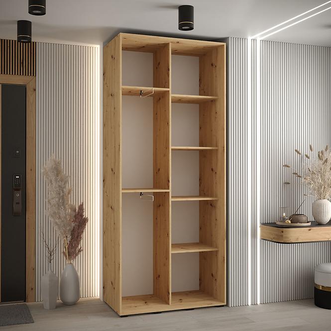 Schrank 45 Canaris 3 120 artisan/weiß/schwarz