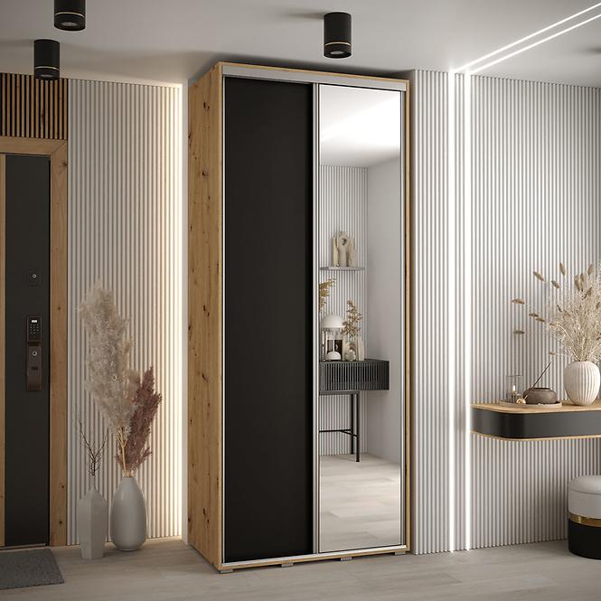 Schrank 45 Canaris 3 120 artisan/schwarz/silver