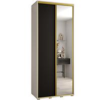 Schrank 45 Canaris 3 120 weiß/schwarz/gold