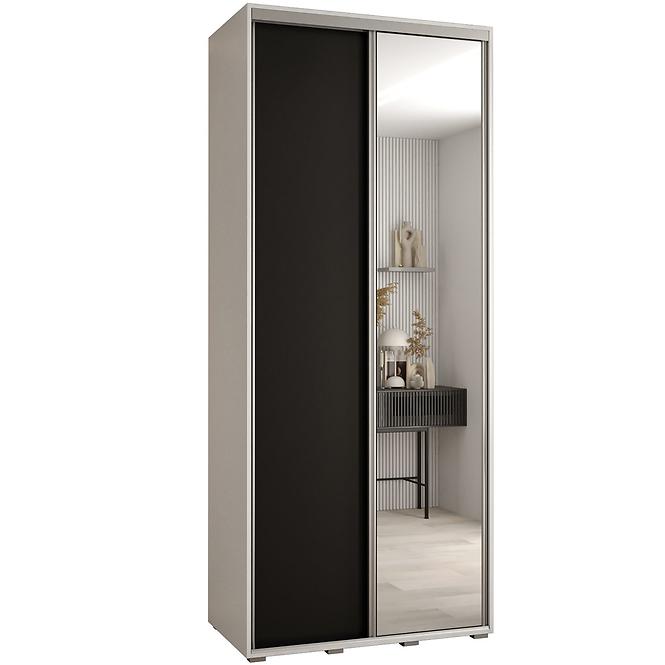 Schrank 45 Canaris 3 120 weiß/schwarz/silver