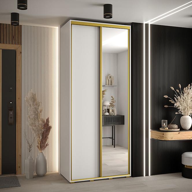 Schrank 45 Canaris 3 120 weiß/gold
