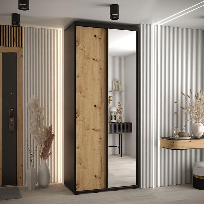 Schrank 45 Canaris 3 120 schwarz/artisan/schwarz