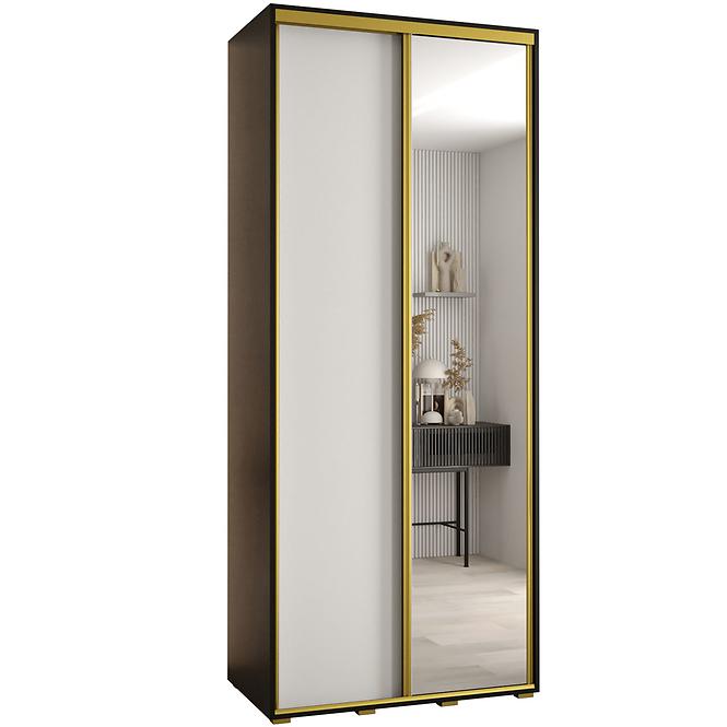 Schrank 45 Canaris 3 120 schwarz/weiß/gold