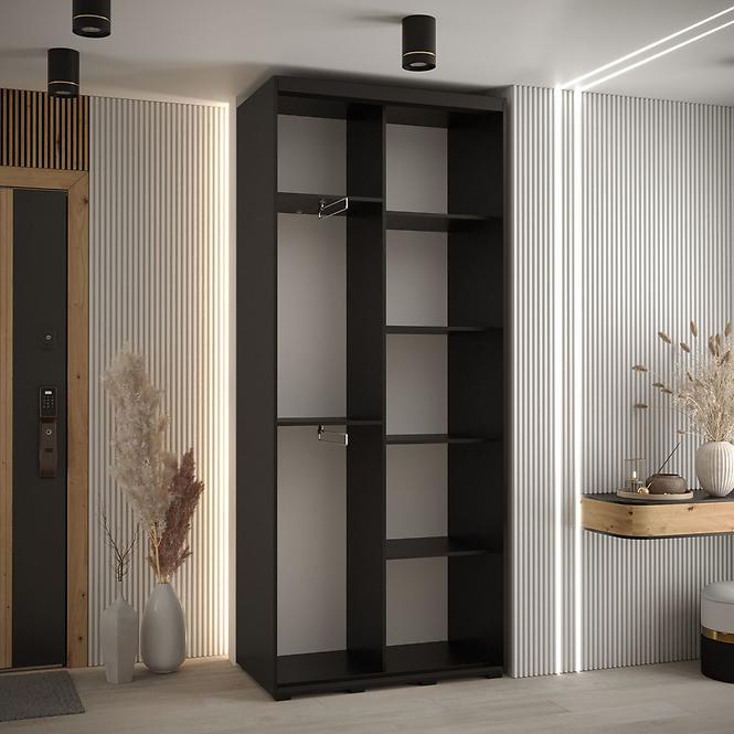 Schrank 45 Canaris 3 120 schwarz/weiß/gold