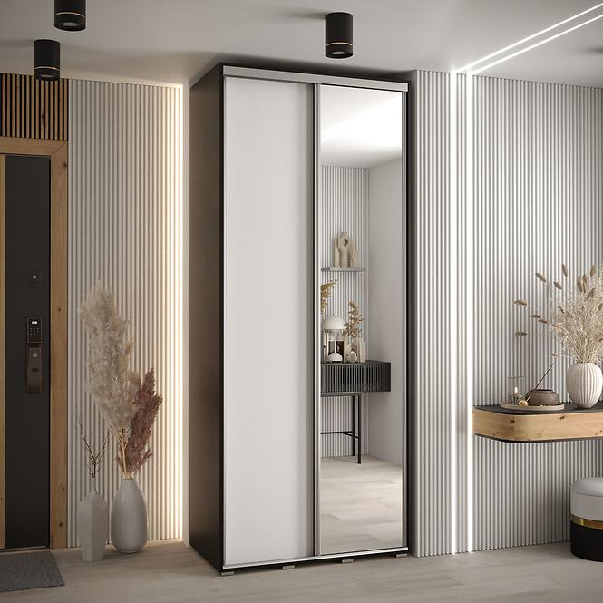 Schrank 45 Canaris 3 120 schwarz/weiß/silver