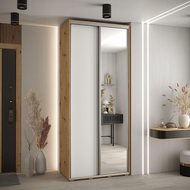 Schrank 45 Canaris 3 130 artisan/weiß/silver