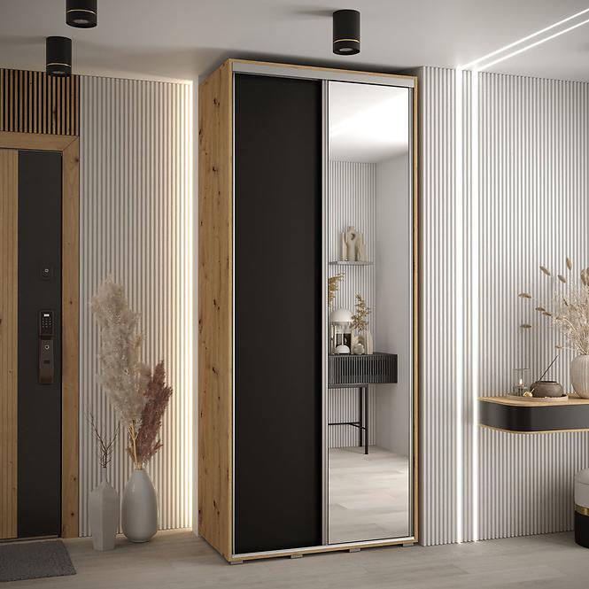 Schrank 45 Canaris 3 140 artisan/schwarz/silver