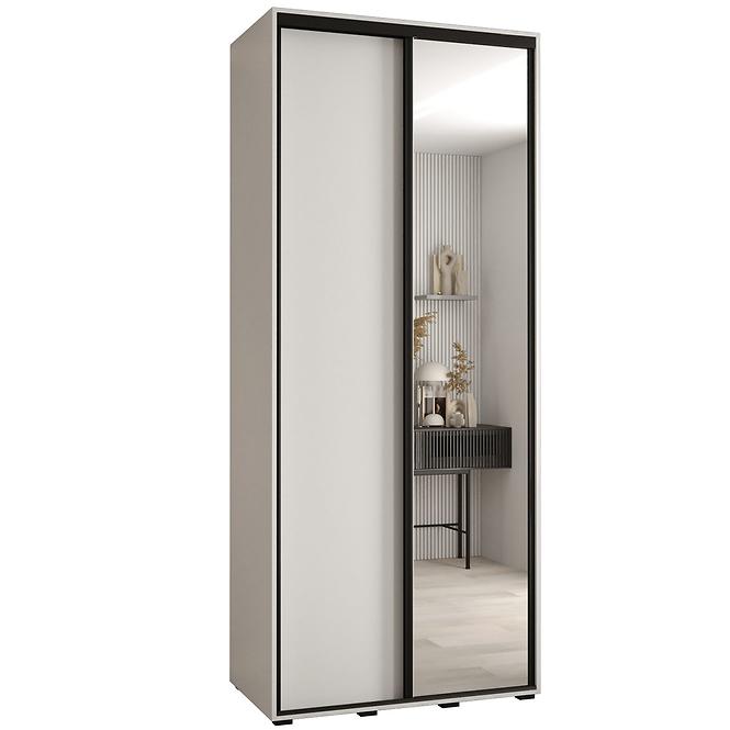 Schrank 45 Canaris 3 140 weiß/schwarz