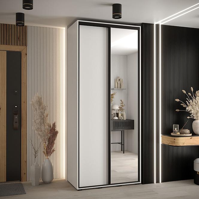 Schrank 45 Canaris 3 140 weiß/schwarz