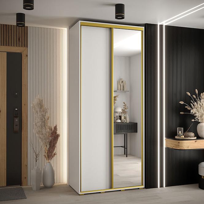 Schrank 45 Canaris 3 140 weiß/gold