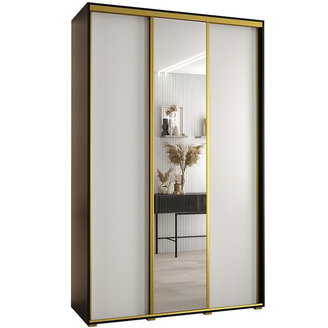 Schrank 45 Canaris 3 160 schwarz/weiß/gold