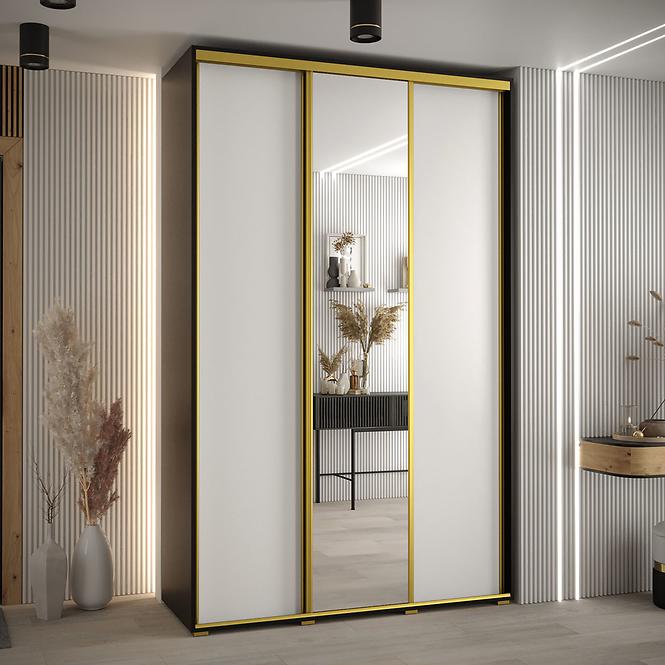 Schrank 45 Canaris 3 160 schwarz/weiß/gold