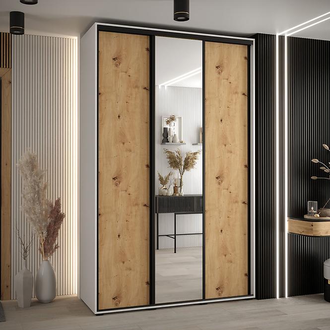 Schrank 45 Canaris 3 170 weiß/artisan/schwarz