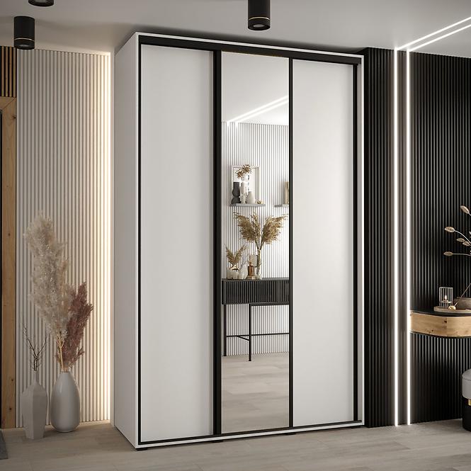Schrank 45 Canaris 3 170 weiß/schwarz