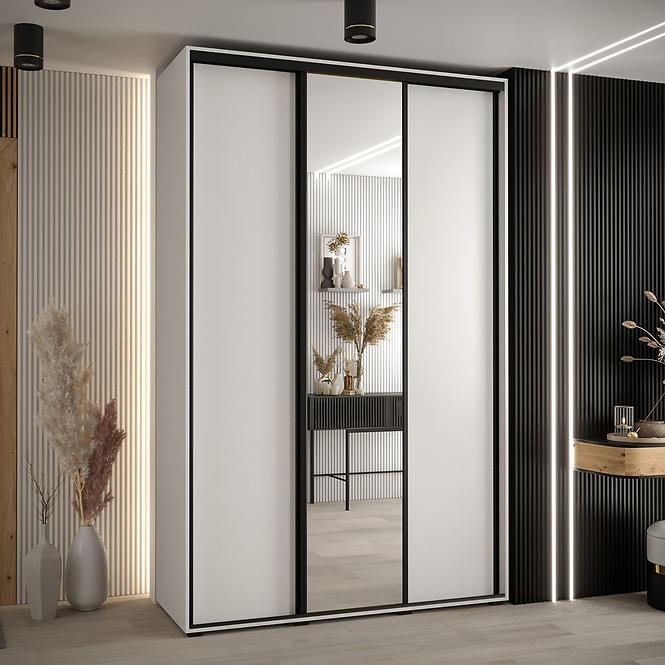 Schrank 45 Canaris 3 180 weiß/schwarz