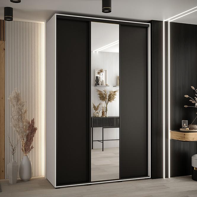 Schrank 45 Canaris 3 180 weiß/schwarz/schwarz