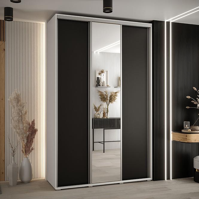 Schrank 45 Canaris 3 180 weiß/schwarz/silver