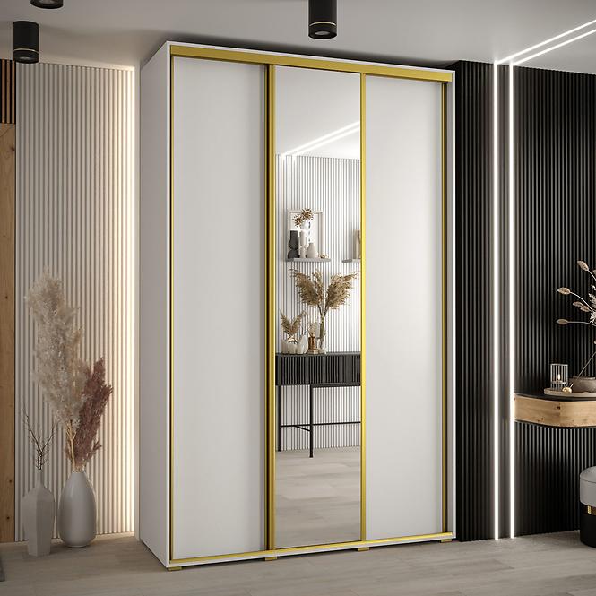 Schrank 45 Canaris 3 180 weiß/gold